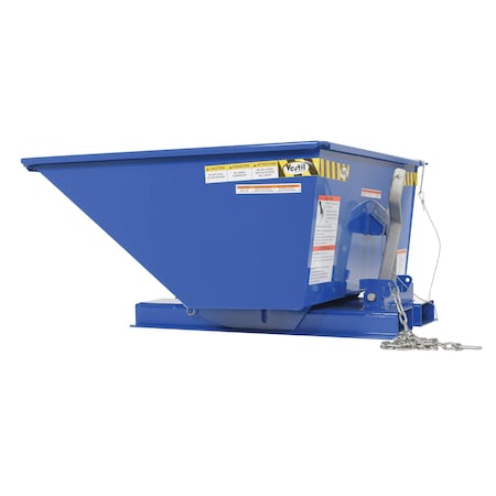 Vestil Low Profile Self Dumping Hopper, 2,000 lb. Capacity, Blue, 0.33 Cubic Yards D-33-LD-LP
